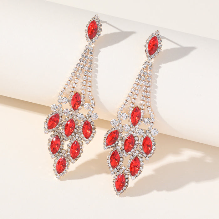 Luxury Zircon Earrings - Exaggerated Dangles for Brides and Special Occasions