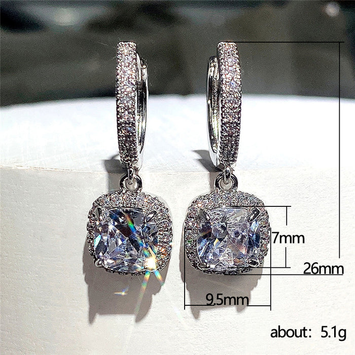 Brilliant Square Diamond Earrings