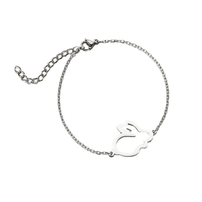 Stainless steel rabbit bracelet, summer new cute jewelry wholesale