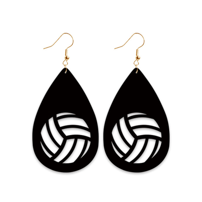 New Football and Leopard Print Earrings with Velvet and Leather Elements