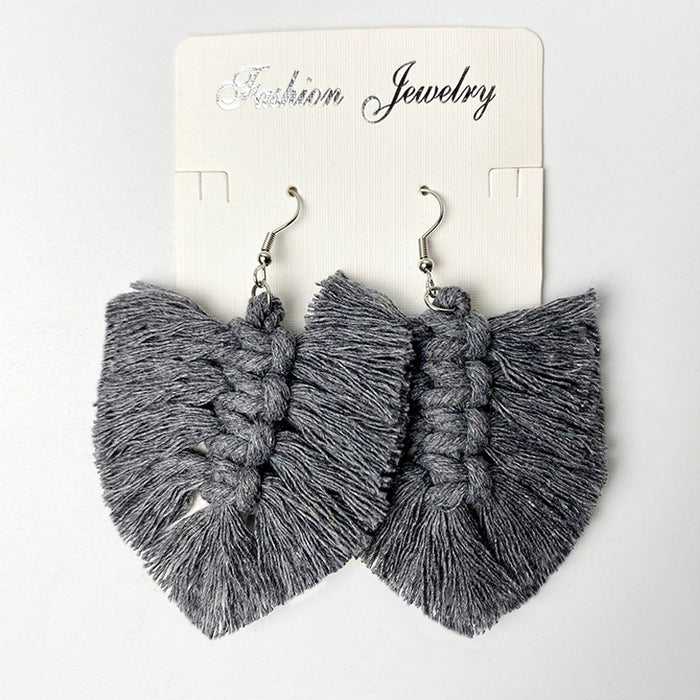 Handwoven Bohemian Tassel Earrings for Simple Ethnic Style