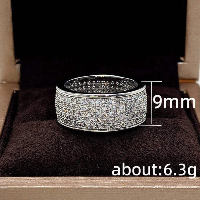 Five-row diamond rings are popular in Europe and America, and are hot-selling jewelry for men and women