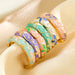 Wholesale colored enamel dripping round irregular flower bud opening rings - wallojewerly 