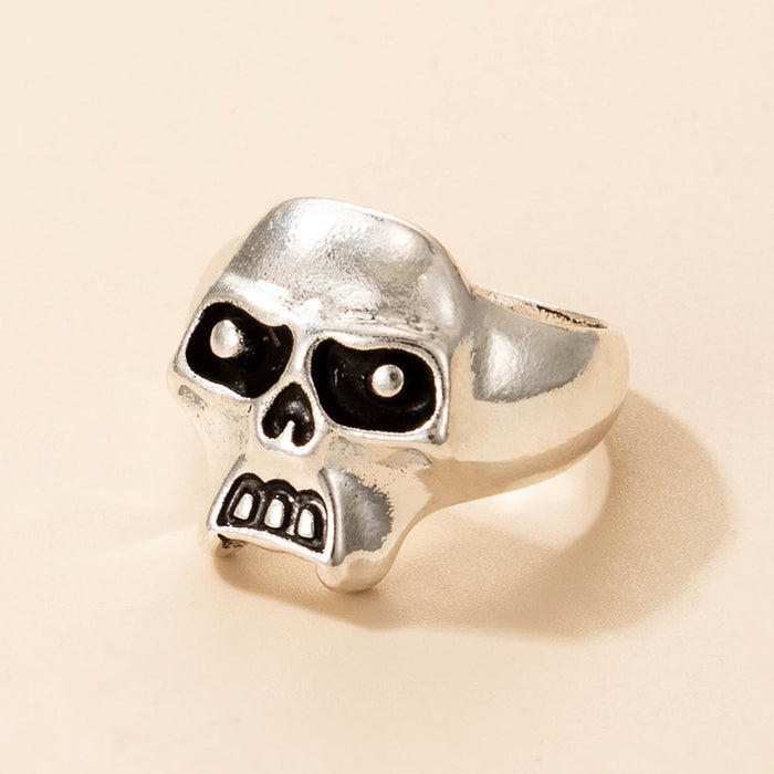 Halloween skull punk hip-hop zodiac ring