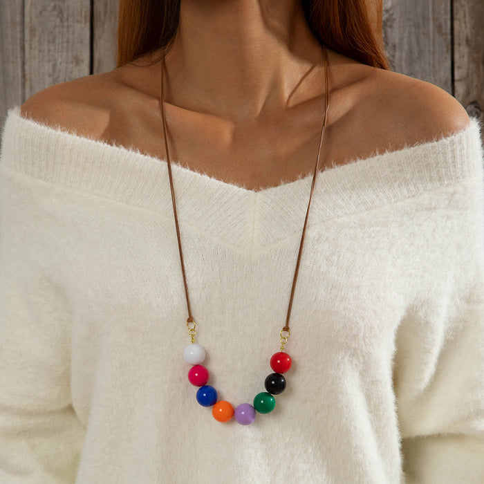 Bohemian Colorful Bead Necklace - Summer Vibes Beach Jewelry for Women