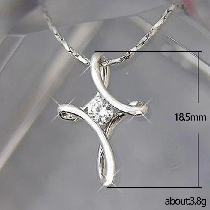 Cross zircon pendant necklace punk style wholesale