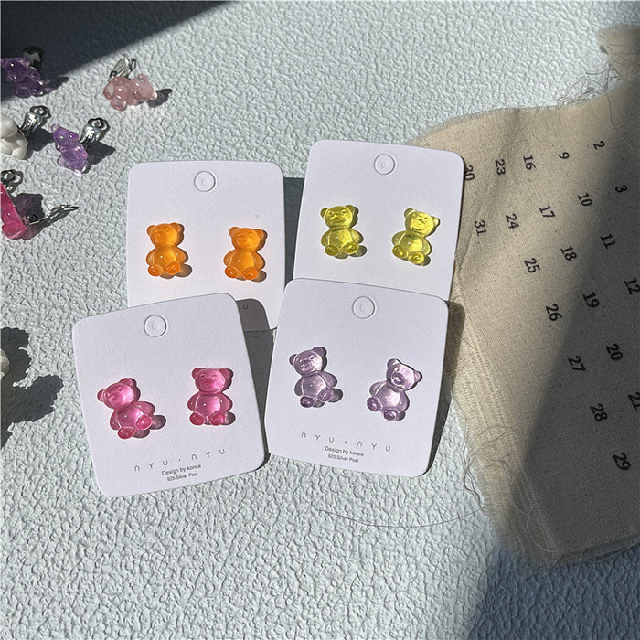 Gummy Bear Earrings Gradient Color Juice Earrings