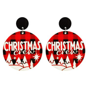Vintage Plaid Leopard Snowflake Christmas Acrylic - wallojewerly 