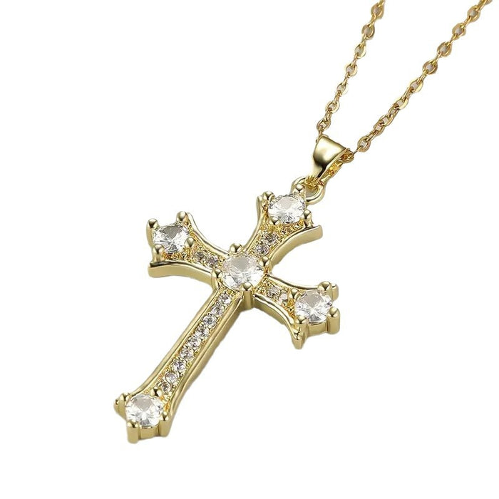 Cross personality pendant necklace retro punk style