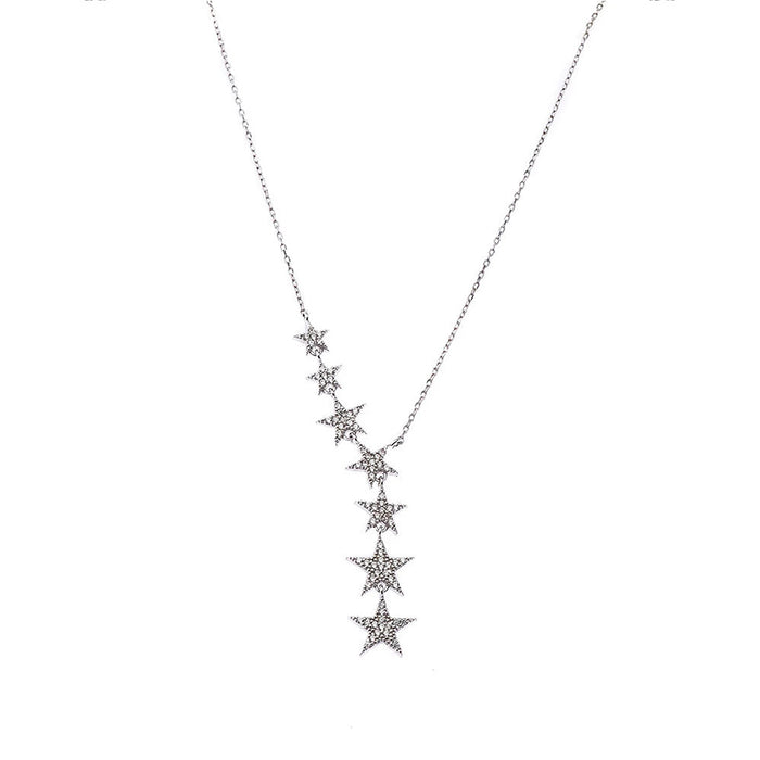 Five-pointed star Big Dipper women's zircon pendant clavicle necklace