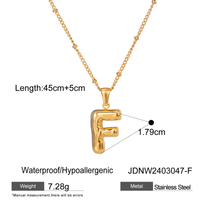 Stainless steel letter necklace pendant neck chain clavicle chain