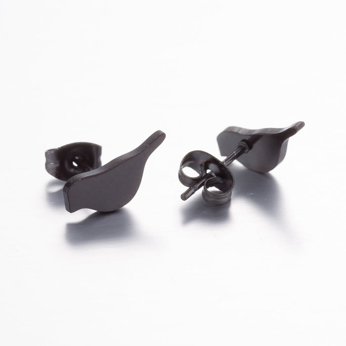 Puños para las orejas de acero inoxidable con forma de pájaro: joyas con un bonito animal de inspiración vintage para mujer