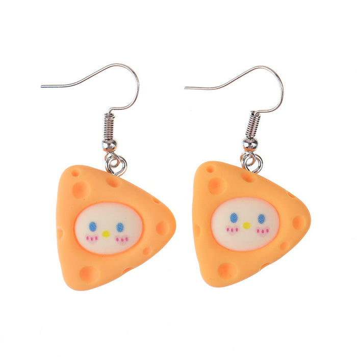 Cartoon strawberry fruit series earrings - wallojewerly 