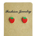 Red Fruit Fun Acrylic Earrings - wallojewerly 