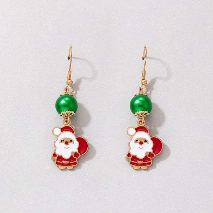 Christmas colorful pearl earrings irregular multi-color earrings