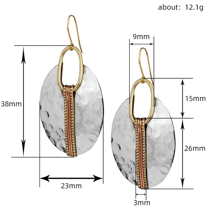 Silver plated two tone earrings cocktail accessories