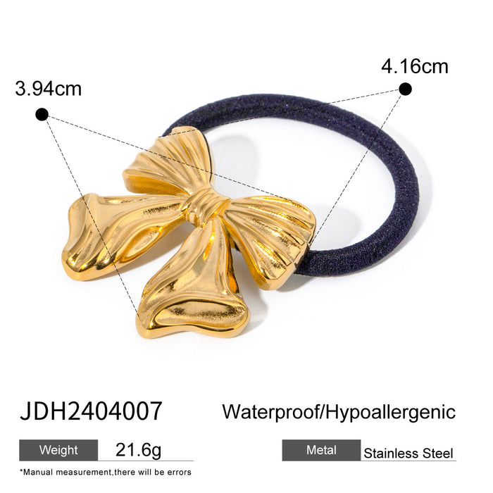 Stainless Steel Hair Tie - High-End Metal Elastic Band for Ponytails