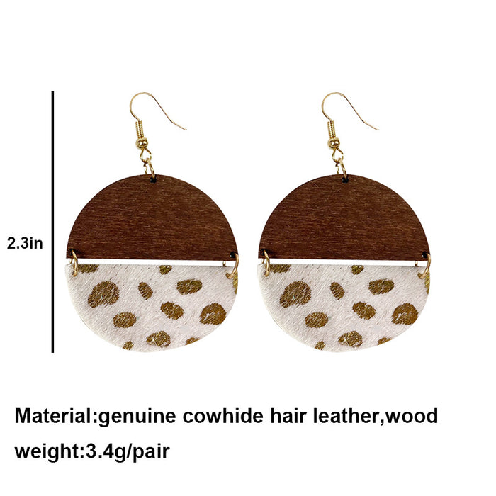 Round wooden earrings