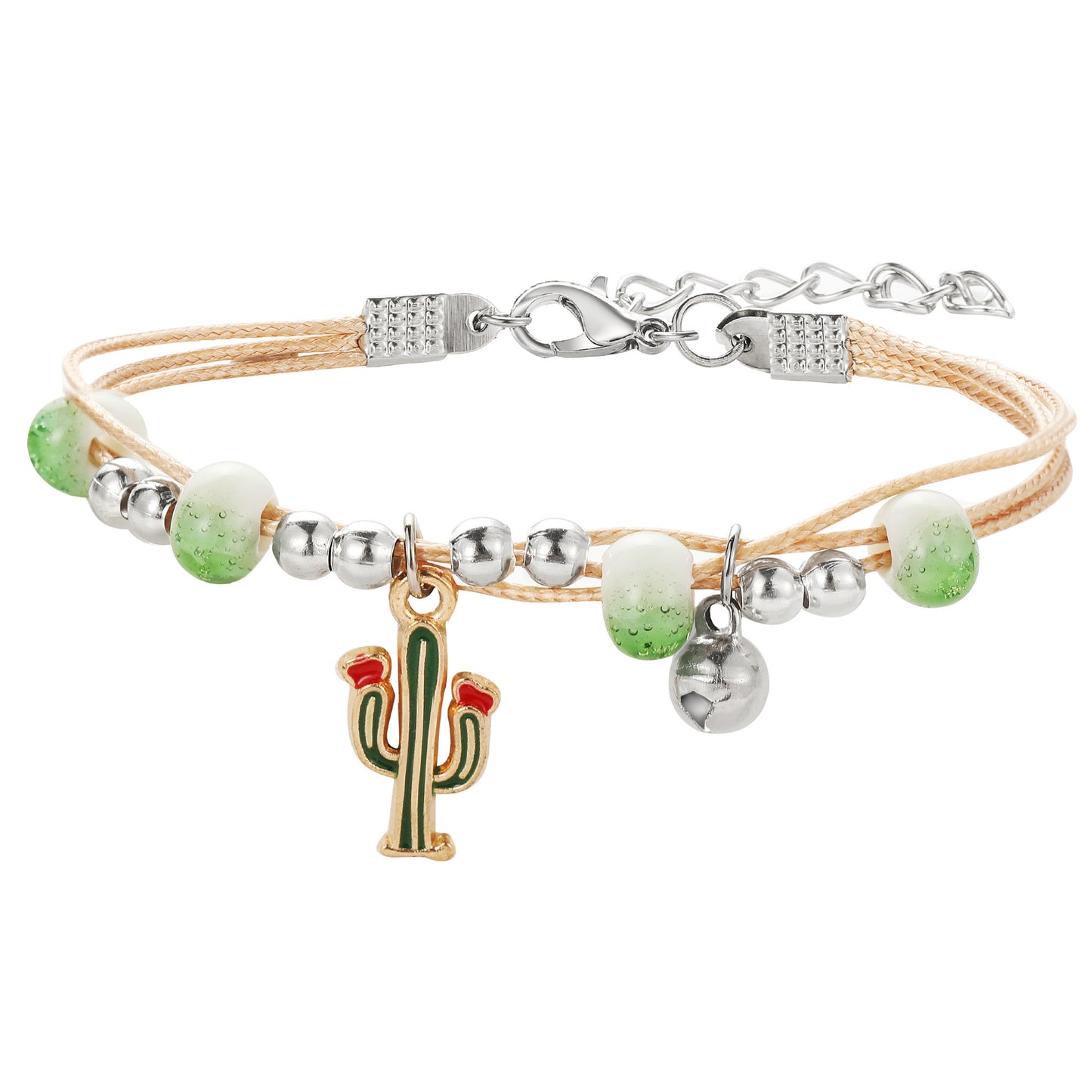 Alloy Star Shell Cactus Ceramic Couple Bracelet - wallojewerly 