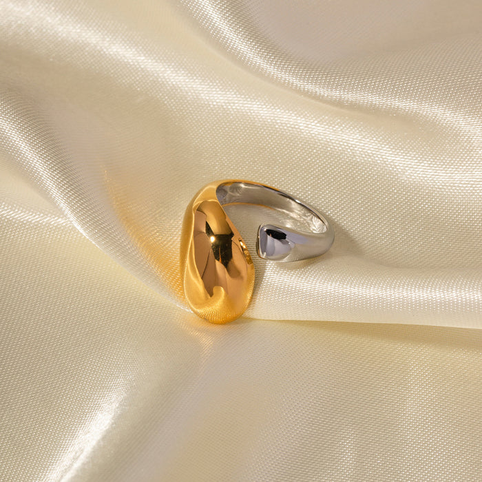 Double Layer 18K Gold Plated Stainless Steel Ring - Minimalist Design