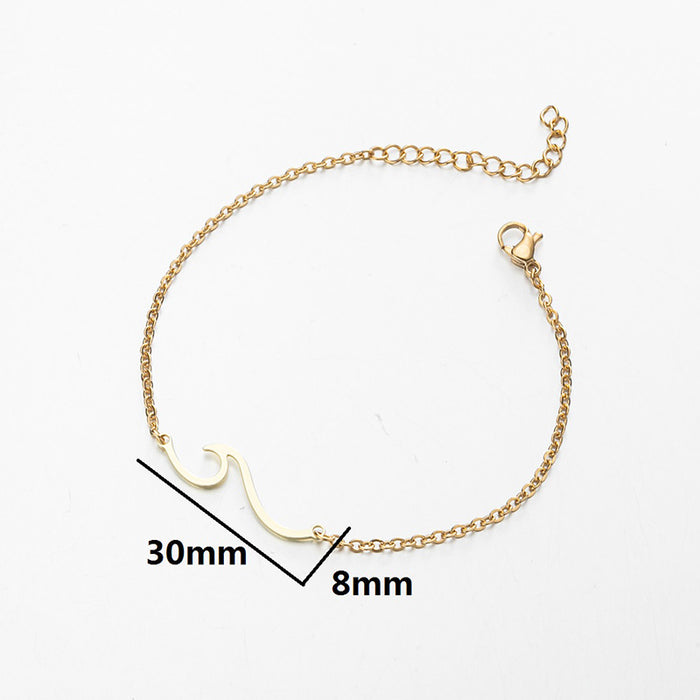 Geometric wave girlfriend bracelet, Korean summer simple jewelry wholesale