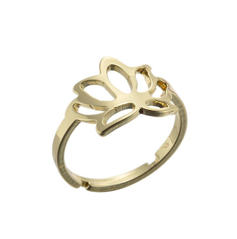 Fashionable small and fresh flower rings, wholesale of stainless steel open rings