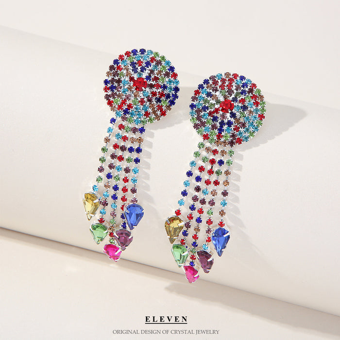 Luxury Sparkling Tassel Earrings - Elegant Chain Dangles for a Chic Look