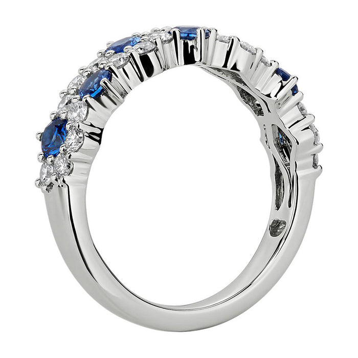 Anillo geométrico azul Klein de alta calidad para parejas de hombres y mujeres.