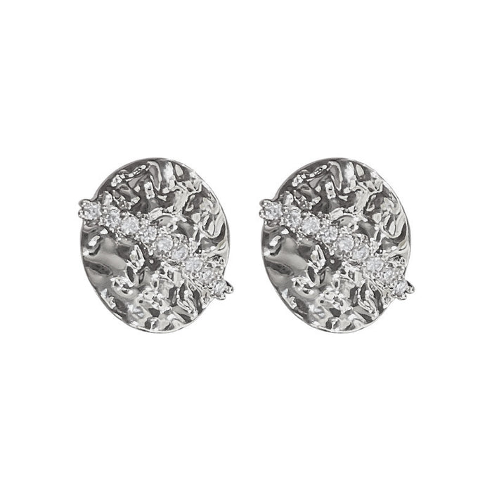 Full diamond zircon earrings, super sparkling celebrity earrings