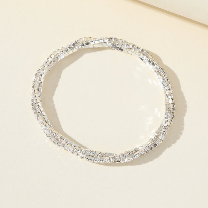 Conjunto de collar de novia: elegante joyería de diamantes de imitación para bodas y sesiones de fotos