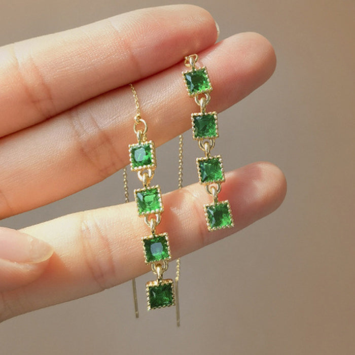 Circle ear clip colorful oil drop earrings for women