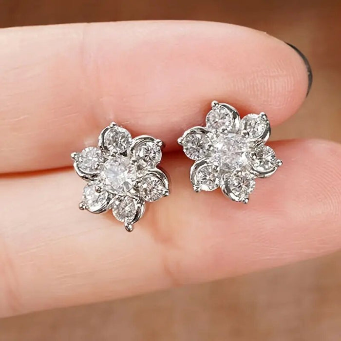 Zircon Diamond Earrings Japanese and Korean Style Birthday Gift Earrings