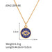 Stainless steel gold-plated devil eye necklace - wallojewerly 