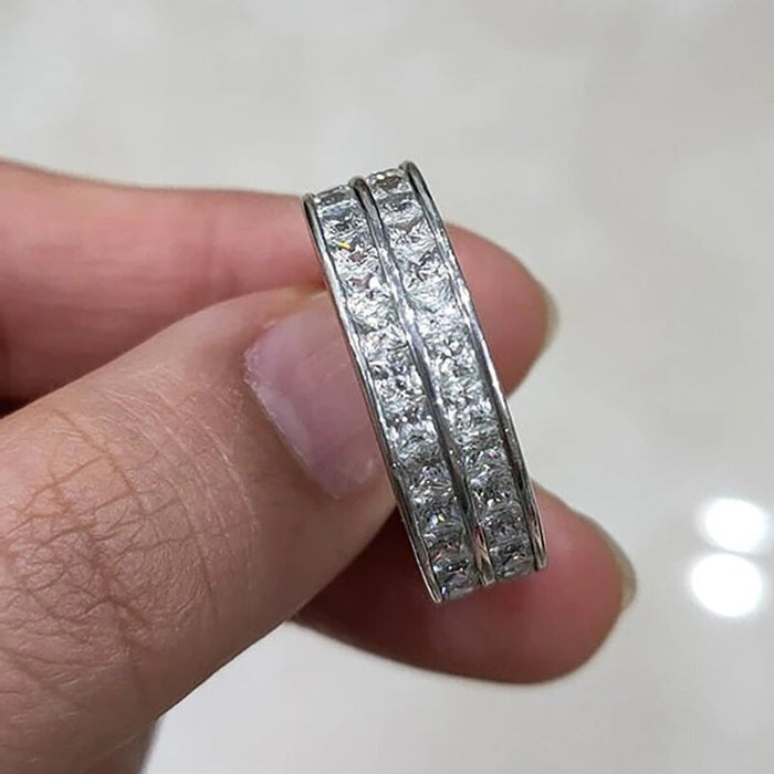 Starry sky couple ring full of diamond micro-inlaid design index finger female ring