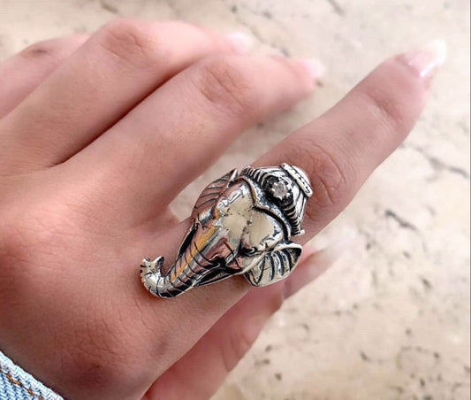 Creative Elephant Ring - Unique Vintage Silver Ring for Women