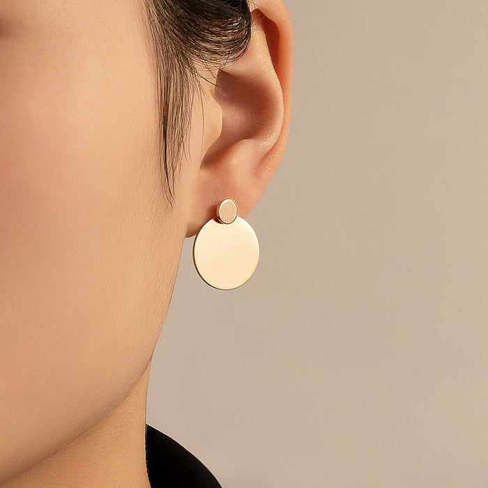 Geometric disc earrings all-match personality sequin earrings for women