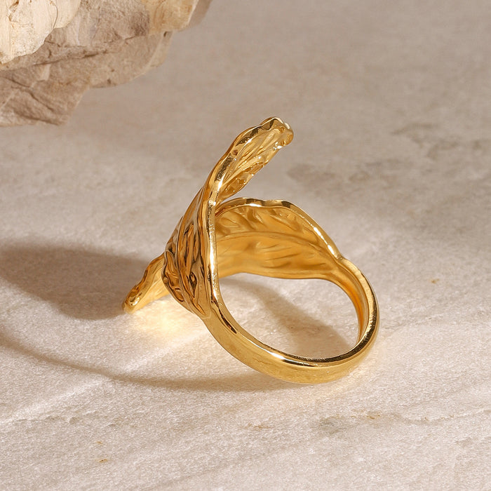 18k gold stainless steel open ring
