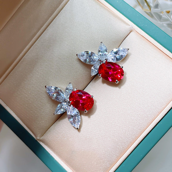 Flower Cluster Earrings Korean Style Geometric Earrings