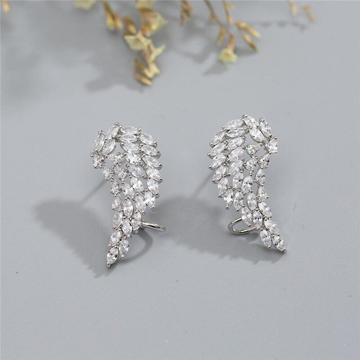 Angel Wings Zircon Ear Clip Exquisite Women's Earrings