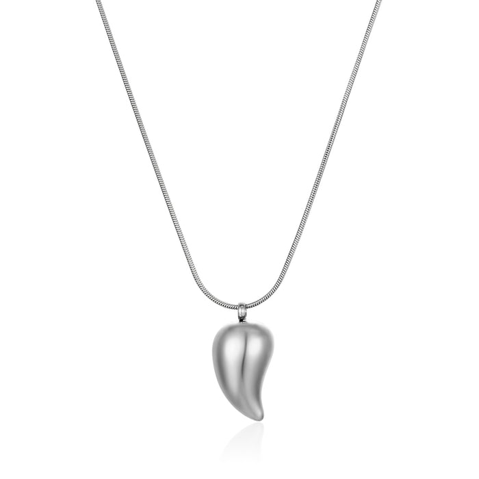 Water drop pendant necklace, 18K plated, simple European and American fashion style