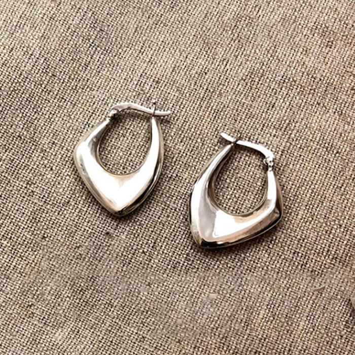 Geometric metal earrings, simple retro earrings