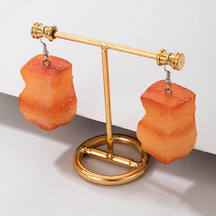 Imitation braised pork ear hooks imitation food earrings