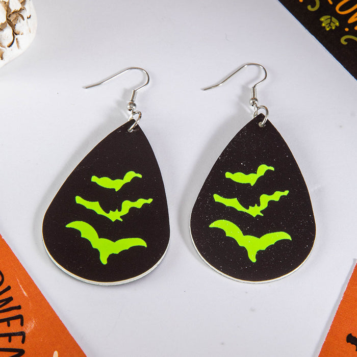 Halloween skull ghost earrings dark creative bat spider earrings