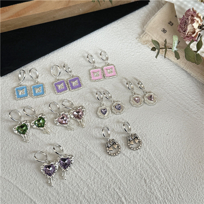 Sweet and cool hot girl earrings Korean style personality love tulip earrings