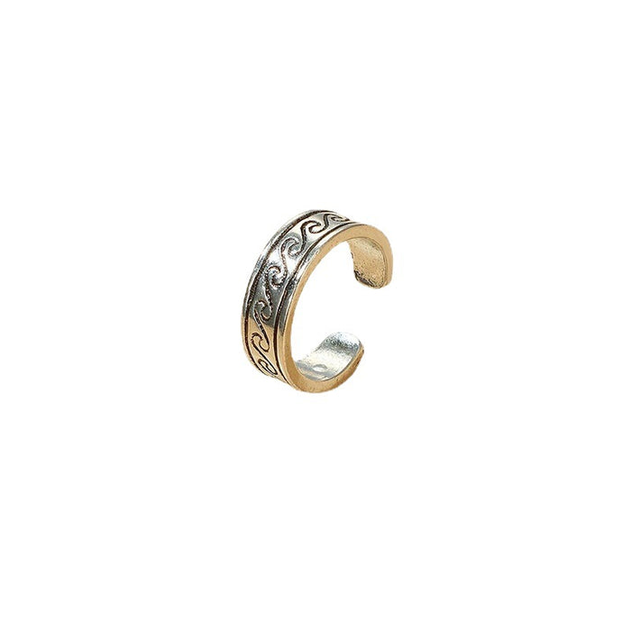 Simple Wave Ring - Fashionable Open Adjustable Ring for Women