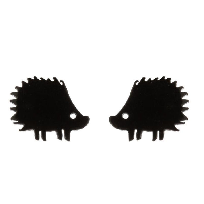 Hedgehog earrings, Japanese simple cute ins fashion small mini animal earrings cross-border accessories in stock