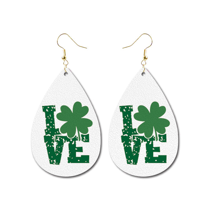 St. Patrick's Day Earrings with Green Polka Dot, Floral, and Car Elements