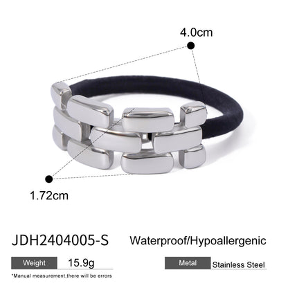 Stainless Steel Hair Tie - High-End Metal Elastic Band for Ponytails