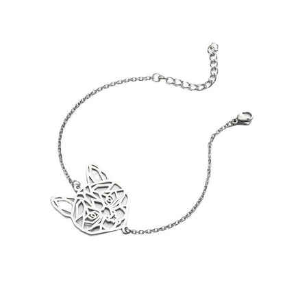 Origami cat pendant bracelet, 18K small animal light luxury bracelet wholesale