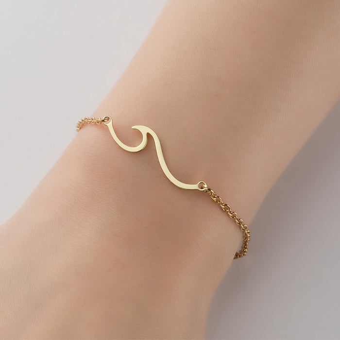 Geometric wave girlfriend bracelet, Korean summer simple jewelry wholesale